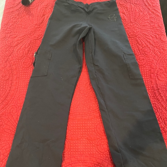 Equilibrium Activewear Low Waist Flare Leg Workout Leggings Size ML - Picture 1 of 4